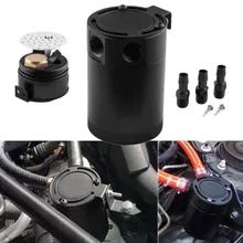 Универсальный производительность в гонке толку маслоуловитель резервуар 3-Порты и разъёмы маслоуловитель/Танк/комплект фильтрующих пластин воздушно-масляного приспособление для разделения