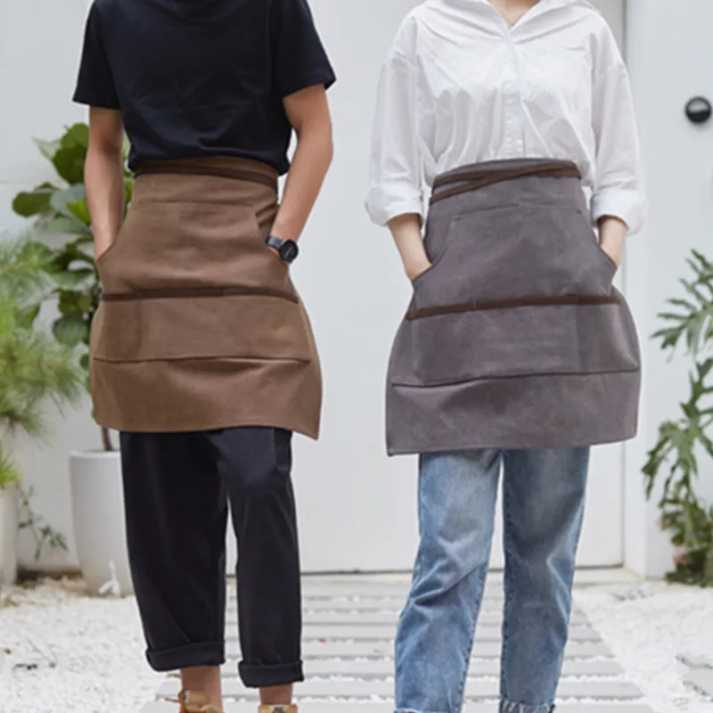 Washed Canvas Waist Apron E10-7