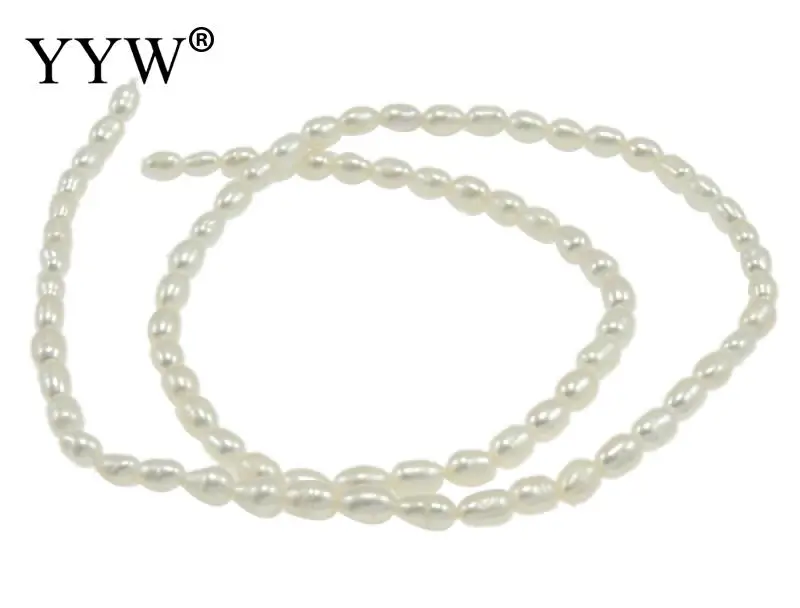 

High Quality 3-4mm Natural Freshwater Pearl Beads white Rice Pearl Loose Beads For DIY Necklace Bracelat Jewelry Making Finding