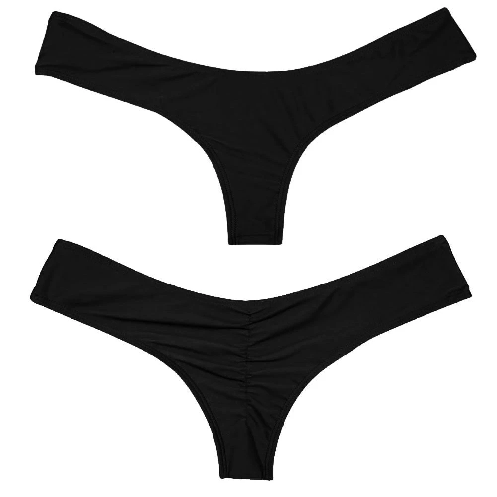 Sexy Women Bikini Brazilian Cheeky Bottom Thong V Swimwear Swimsuit