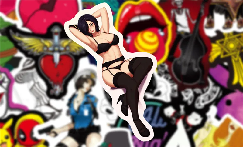 sexy anime girl adult stickers variety pack  (8)