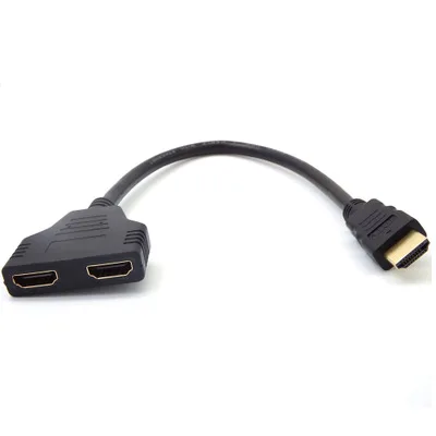 1080P 2 порта HDMI сплиттер 1 в 2 из мужчин и женщин видео кабель адаптер hdmi переключатель конвертер для аудио ТВ DVD