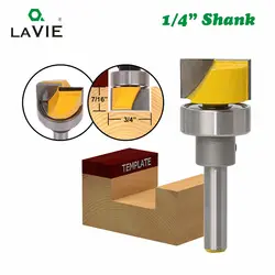 1 шт. 1/4 хвостовика STR. Бит с нижней наконечником с подшипником квадратный паз профиль Фасонная фреза Бит двери древесины резак панелей нож