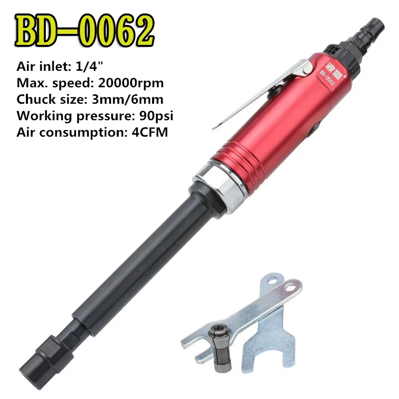

Extra Long Pneumatic Air Die Grinder Pneumatic Grinding Machine 20000RPM 3MM/6MM Y