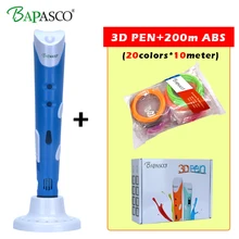 BAPASCO MR RP-100A New Magic 3d printer pen Drawing 3D Pen With Free ABS filaments 3D Printing 3d pens for kids birthday present