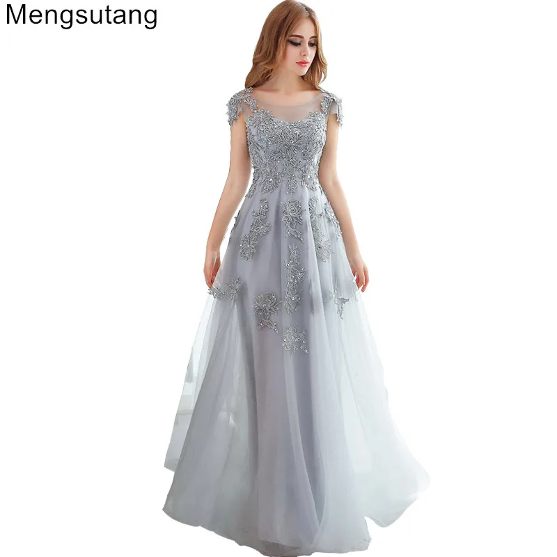 

Robe de soiree 2019 gery/red V-Neck lace slim long banquet evening dress vestido de noche gowns prom dresses party dresses