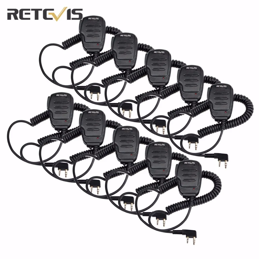 10 шт. Retevis RS 111 2PIN дистанционный динамик микрофон для Kenwood H777 RT21 RT5R Baofeng UV5R
