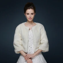 Свадебные аксессуары белые модные свадебные аксессуары обертывания шаль плащ накидка жакет свадебное болеро зимнее запашное пальто палантин США$1