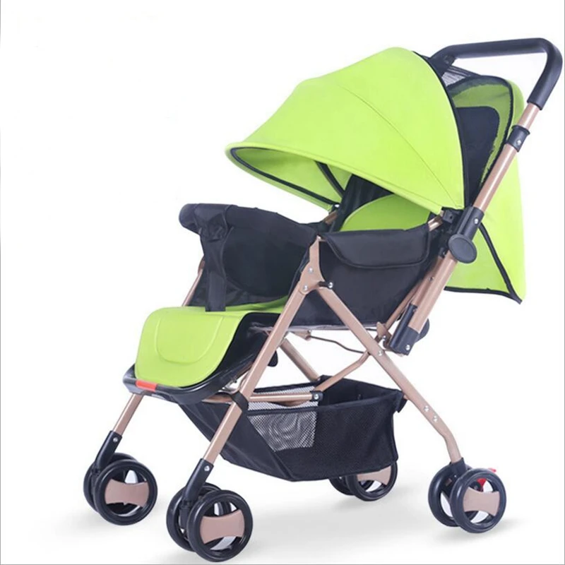 

Bi-directional multi-color 2018 new stylish lightweight folding trolley can sit four-wheeled cart baby stroller umbrella cart fr