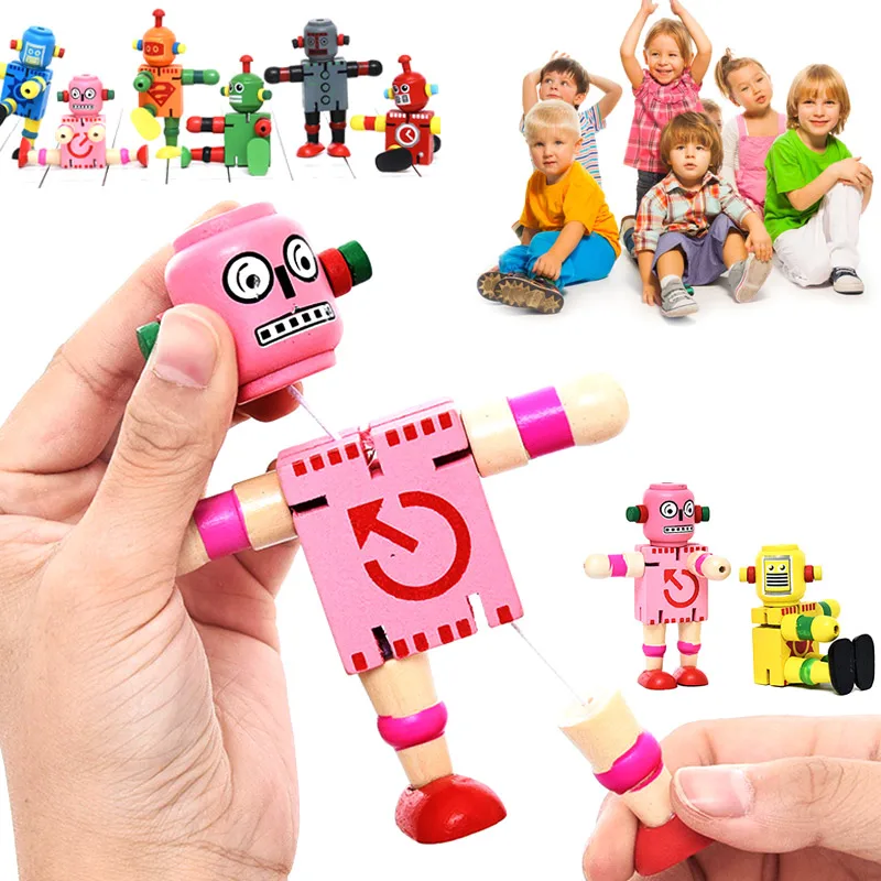 Лидер продаж Деревянный робот игрушка раннего обучения эластичный деформационные роботы рисунок игрушечные лошадки для детей и взрослых