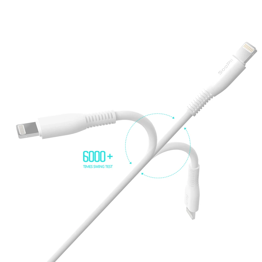 SooPii короткие кабели для нескольких портов USB зарядное устройство 7 дюймов для Iphone type-C Android USB короткие кабели для зарядной станции 3 шт