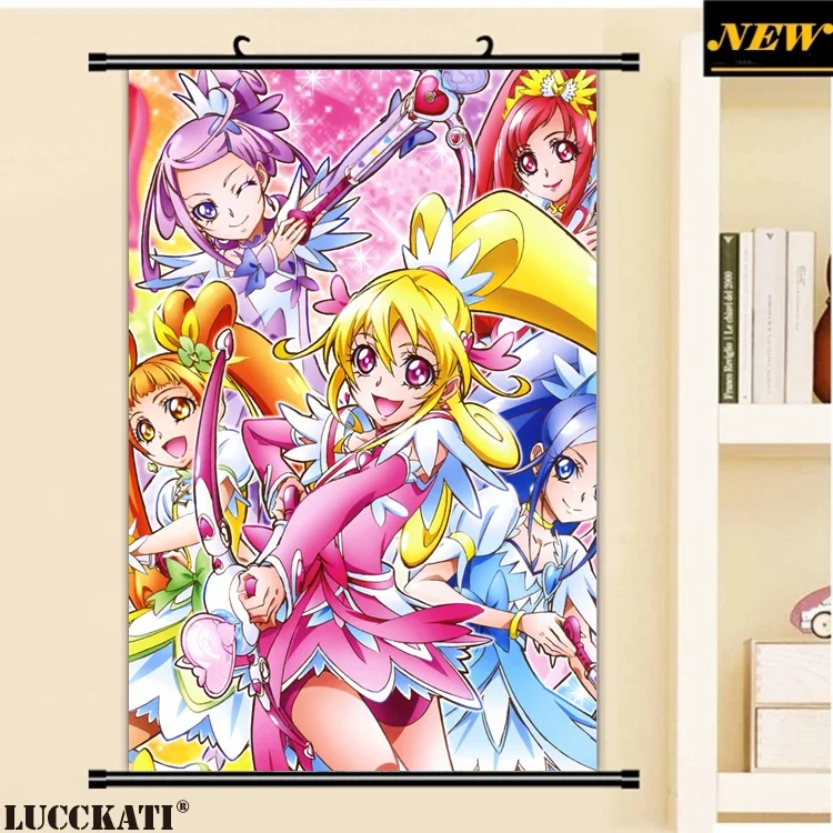 

40X60CM Takahashi Akira DokiDoki! PreCure Pretty Cure loli Anime Cartoon scroll wall picture mural poster cloth canvas painting
