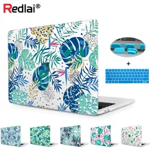 Чехол для ноутбука Redlai для Apple Macbook Pro 13 15 Touch bar Air 13," A1932 Pro retina 13,3 15,4" Жесткий чехол с цветочным принтом