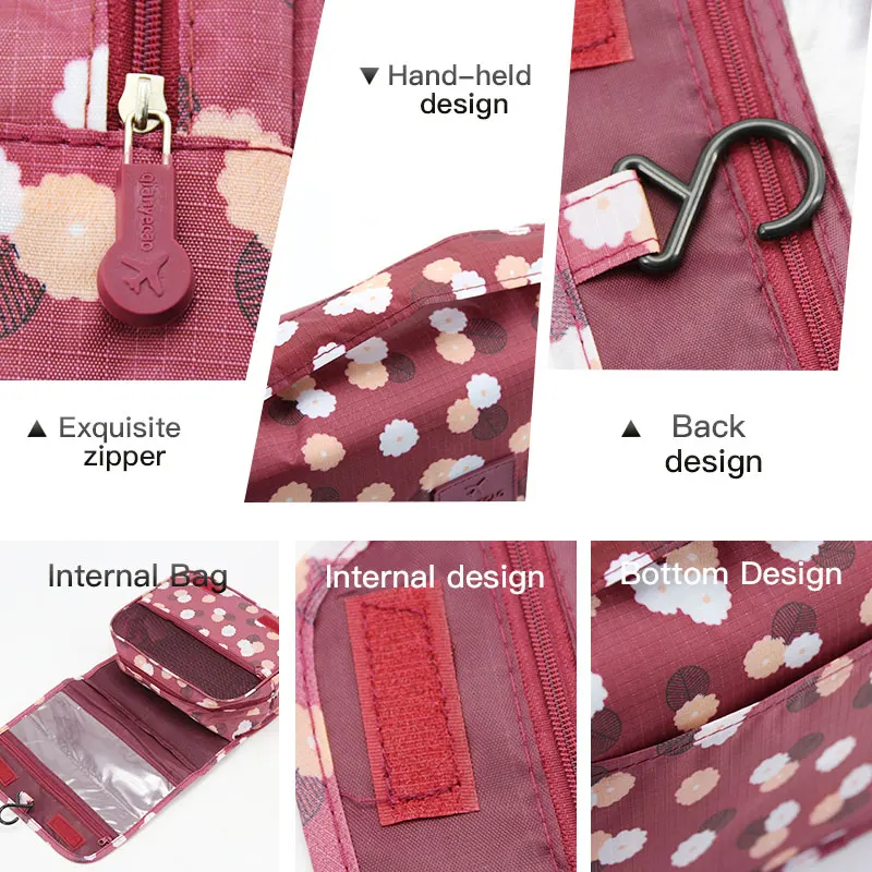 DINIWELL تعليق الزينة عدة النايلون سستة السفر حقيبة التخزين ل مستحضرات التجميل تحمل أدوات الزينة حاويات شبكية ماكياج أدوات المنظم