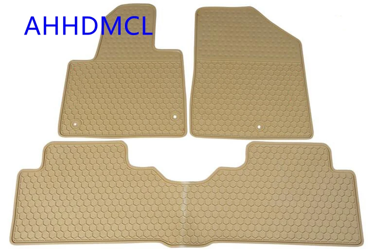 Car Rubber Floor Mats Anti Slip Mat Carpets Feet Pad For Hyundai Santa