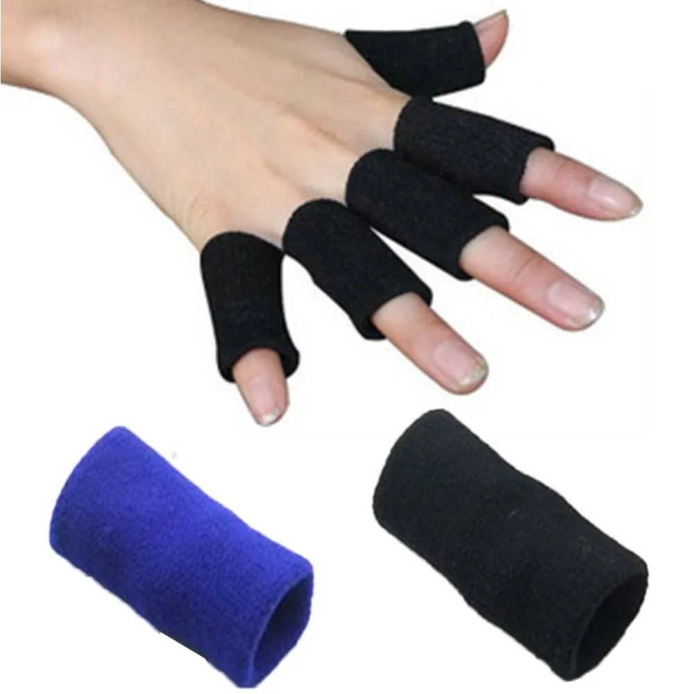 *Newest Nylon Blue Black Finger Guard Knit Basketball Finger Protection