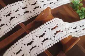 

Cotton Lace Trim, vintage lace trim,cotton guipure off white cotton lace trim by the yard, lace border 10yards