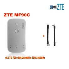 Unlocked zte MF90c MiFi 4g lte wifi Router Support LTE FDD 1800/2600MHz TDD 2300MHz MIFI 4G wifi hotspot plus 2pcs antenna