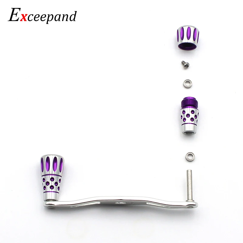 Exceepand 4 Ball Bearings Purple Fishing Reel Handle for Abu Garcia Daiwa Baitcasting Reel Grips Exceepand 4 Ball Bearings Purple Fishing Reel Handle for Abu Garcia Daiwa Baitcasting Reel Grips