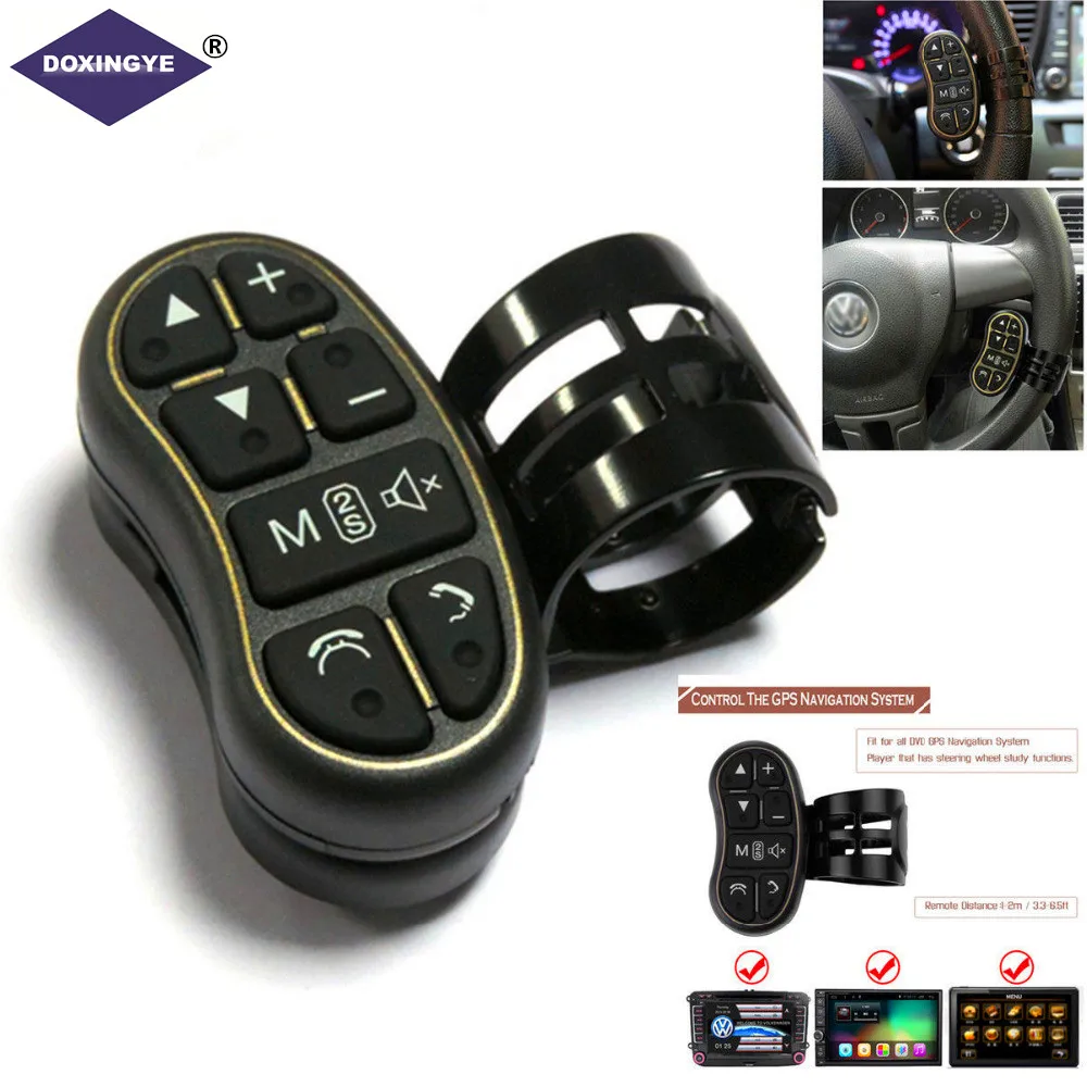 

DOXINGYE Car Steering Wheel Buttons Controller Wireless Remote Control For Universal Car Stereo DVD GPS Navigation