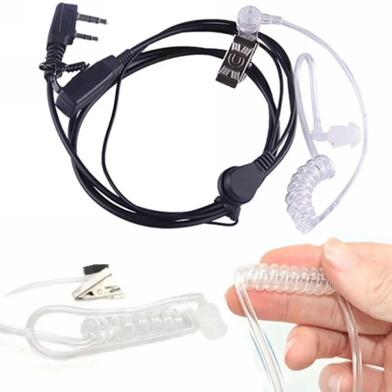 

Mayitr 1Pc 2 Pin Handheld Earpiece Earphone Noise Reducing Air Tube Earpieces Security Earphones Fit For Talkie Intercom