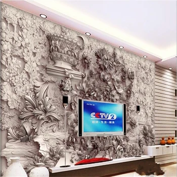 

beibehang Large Custom Wallpaper Mural 3D Stereo Relief Colorful Gypsum Wallpaper Wall wall papers home decor