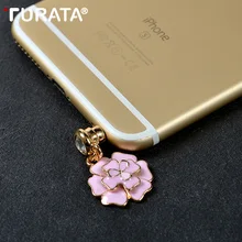 Модная Пылезащитная заглушка для телефона с рисунком цветка камелии, разъем для наушников, разъем для наушников для iPhone, samsung, Xiaomi, huawei, LG