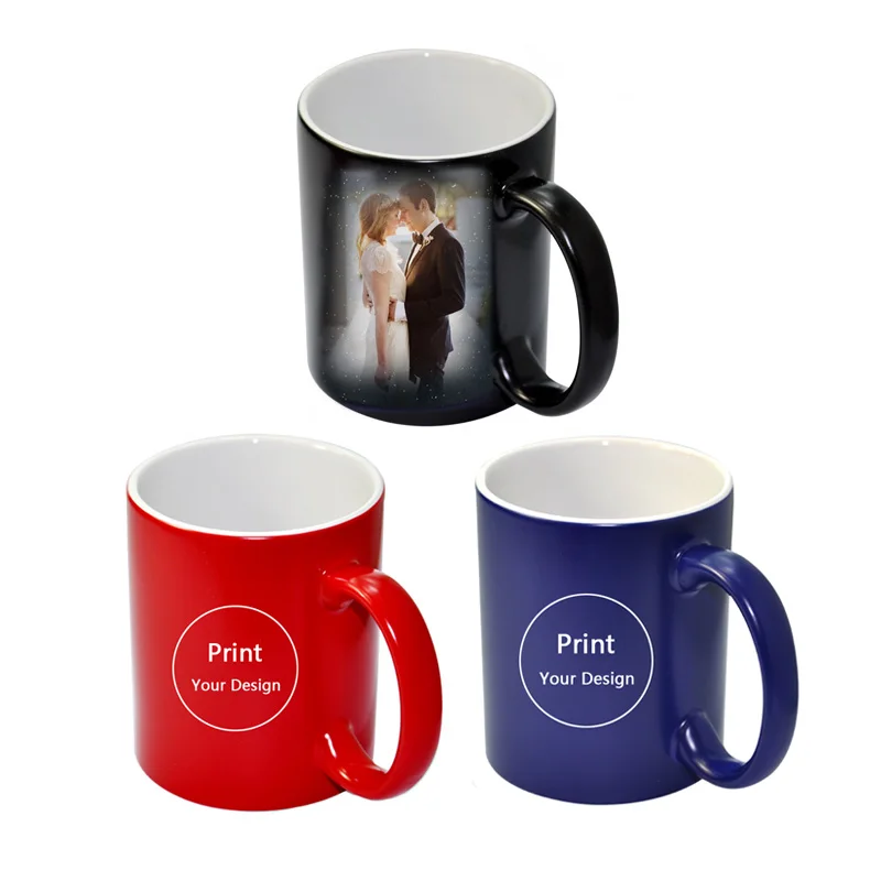 Custom Photo Magic Mug Heat Sensitive Ceramic Mugs Personalized Color Changing Coffee Milk Cup