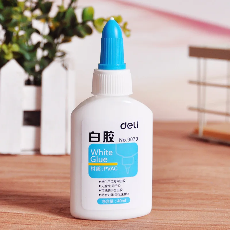 Deli 40 мл моющийся белый жидкий клей DIY Touch Бумага ремесла школы офисные принадлежности клей бизнес канцелярские товары магазин клей инструмент