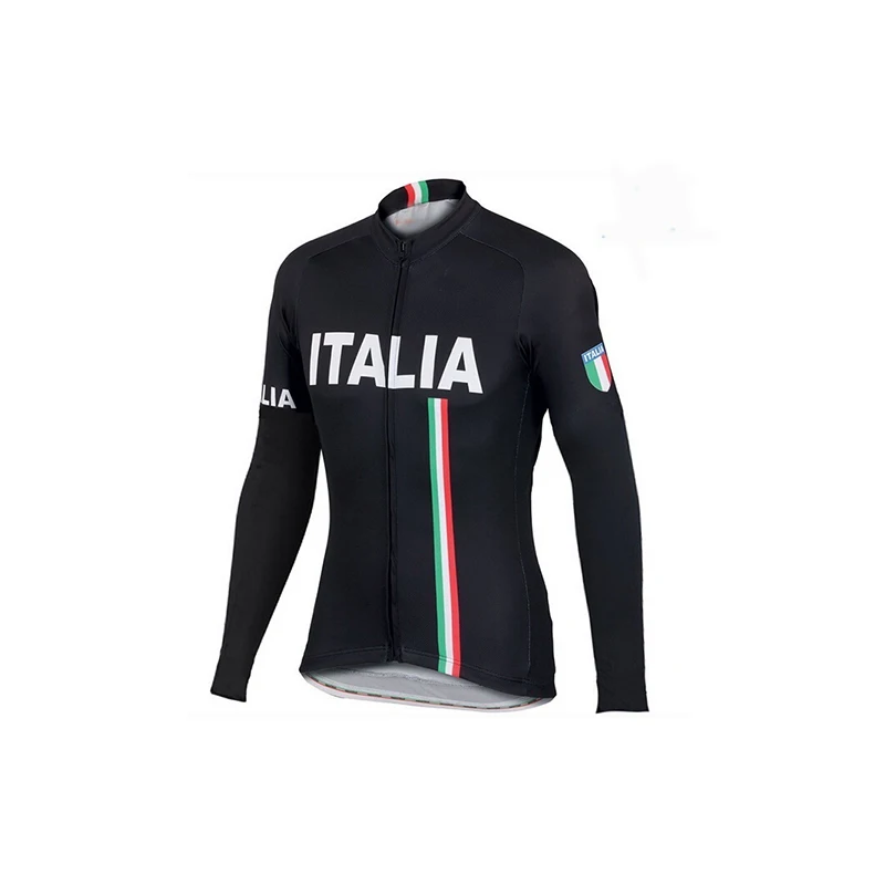 Весна осень pro team Ropa Ciclismo велосипед maillot Sportful Италия ИТ черный длинный рукав Велоспорт Джерси и комбинезон наборы