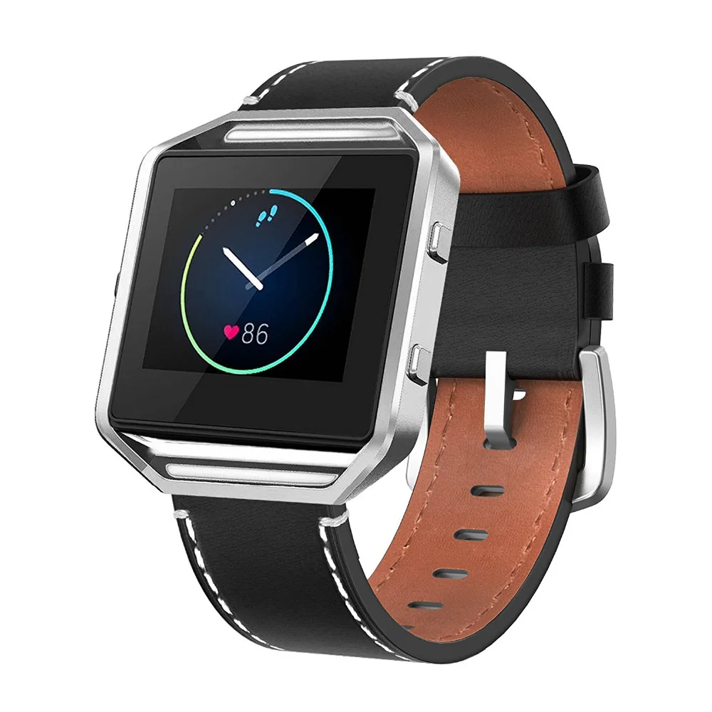 

High Quality Luxury Leather Watchband Strap Replacement Watch Band For Fitbit Blaze Band Watchands Women Men Drop Shipping