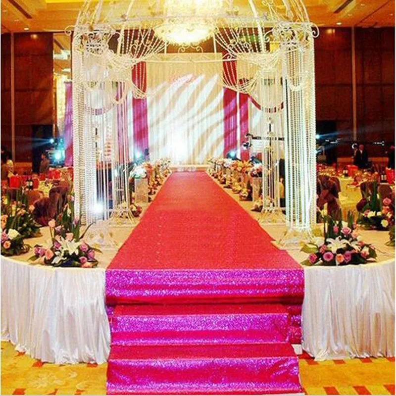 Express 1mx10meter Wedding Party Stage Glitter Carpets Decoration Mariage Shiny Nonwoven Rug