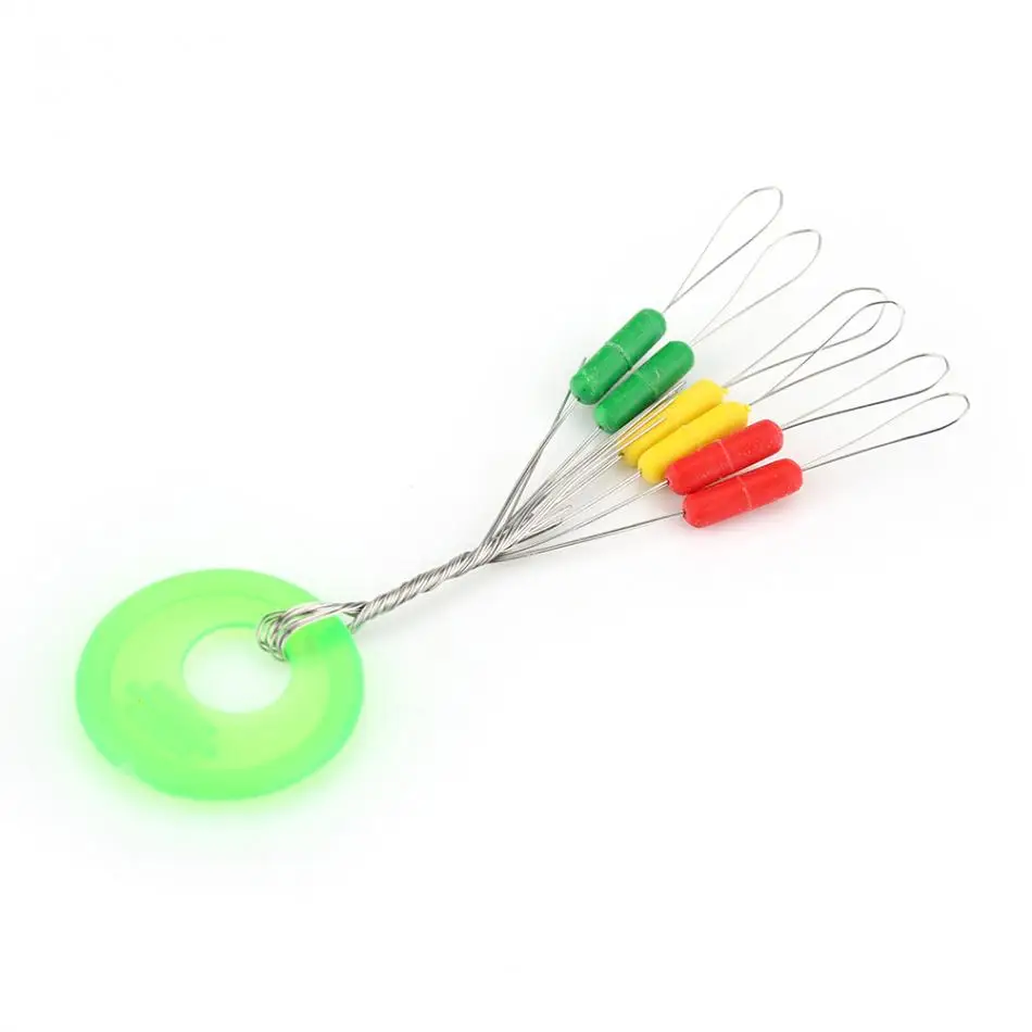 100pcs Fishing Lures Float Stoppers Colorful Cylindrical Space Beans