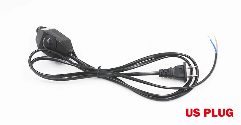 Затемняемый Электрический провод 1,8 м длина Blcak/белый провод линейный кабель с поворотной кнопкой диммер шнур питания для настольных ламп