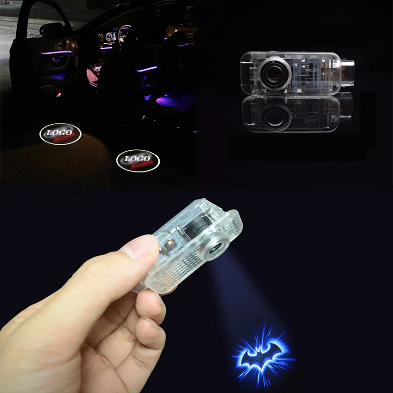 

2 pieces Car welcom light LED logo light For A8L A7 A6L Q3 A5 A4L TT A6 a1 R8 Q7 Q5 (fits: audi) door light shadow for projector