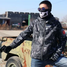 Водонепроницаемый и анти-ветер устойчивостью Открытый Кемпинг Охота камуфляж Пеший Туризм Куртка