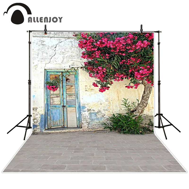 

Allenjoy photographic background Door old concrete wall street backdrops baby christmas digital Excluding bracket 150x200cm