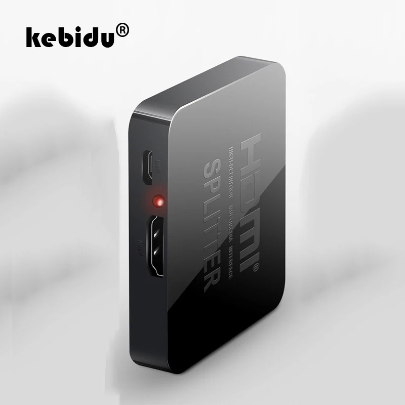 Kebidu Ultra HD 4K 3D HDMI сплиттер HDCP 1080P HDTV HDMI усилитель переключателя 1x2 двойной дисплей 4K* 2K видео адаптер для PS3 Xbox