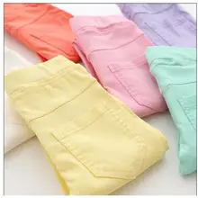 Детские эластичные узкие штаны ярких цветов, леггинсы для отдыха, штаны для 9 минут