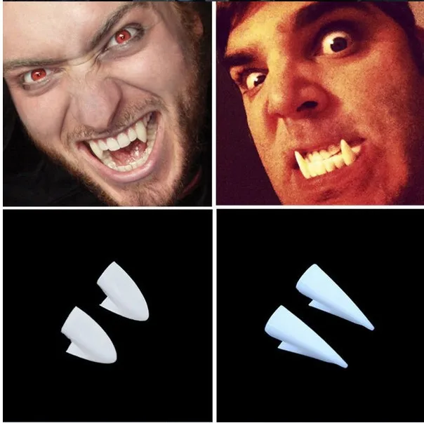 Horrific 4 PCS/lot Dress Vampire Teeth Halloween Party Dentures Props