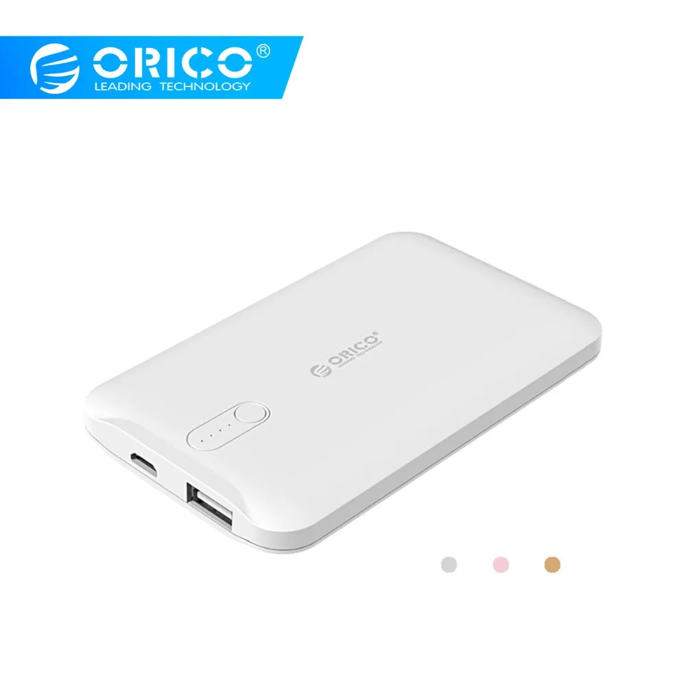 ORICO 2500 мАч портативное зарядное устройство для мобильных телефонов, зарядное устройство для смартфонов, внешняя батарея коричневого/белого/розового цвета
