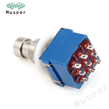9-pin Guitar Effects Pedal Switch Parts Electric Guitar Effect Box Stomp Foot Latching 3PDT Switch True Bypass Accessories diy mod lovepedal dragon fuzz pedal electric guitar stomp box effects amplifier amp acoustic bass accessories effectors