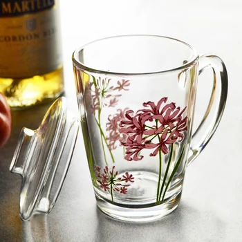 

Lead Free Tempered Glass Cup Microwave Drink Mugs Coffee European Cup Transparent Caneca Criativa Eco Friendly Products 40N4070