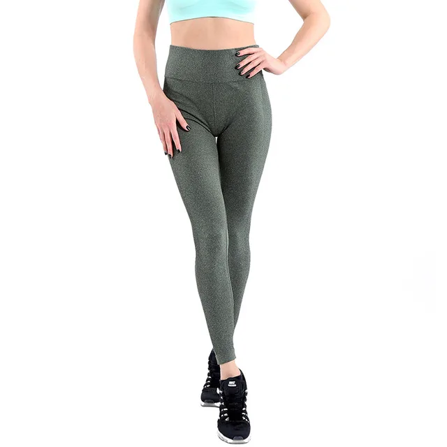 Бесшовные штаны для йоги, леггинсы, спортивные для женщин, для фитнеса, для бега, Femme, леггинсы для спортзала, женские штаны для бега, спортивная одежда с высокой талией - Цвет: Army Green