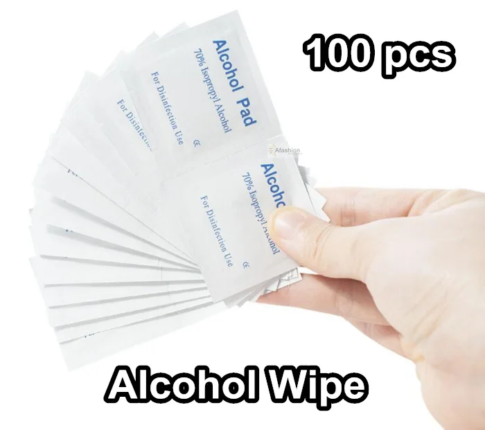 100pcs Alcohol wipe pad 70 isopropyl Wet Wipes Swab Tattoo Skin Care