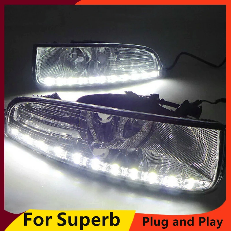 KOWELL Car Styling for Skoda Superb 2010 2011 2012 2013 LED DRL Daytime