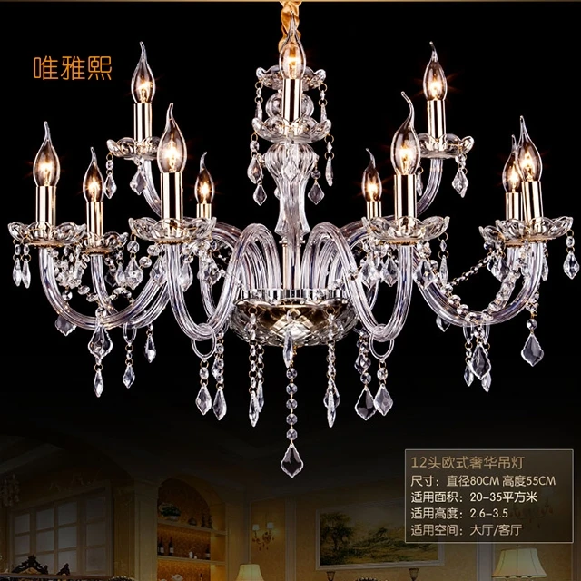 

Modern LED clear Crystal Chandelier For Living Room Light Ceiling Fixture