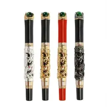 1 шт. Jinhao Дракон роллербол ручка с вращающимся расшитый жемчугом Топ Роскошный бизнес подарок 0,7 мм черные чернила Заправка ручки для письма коллекции