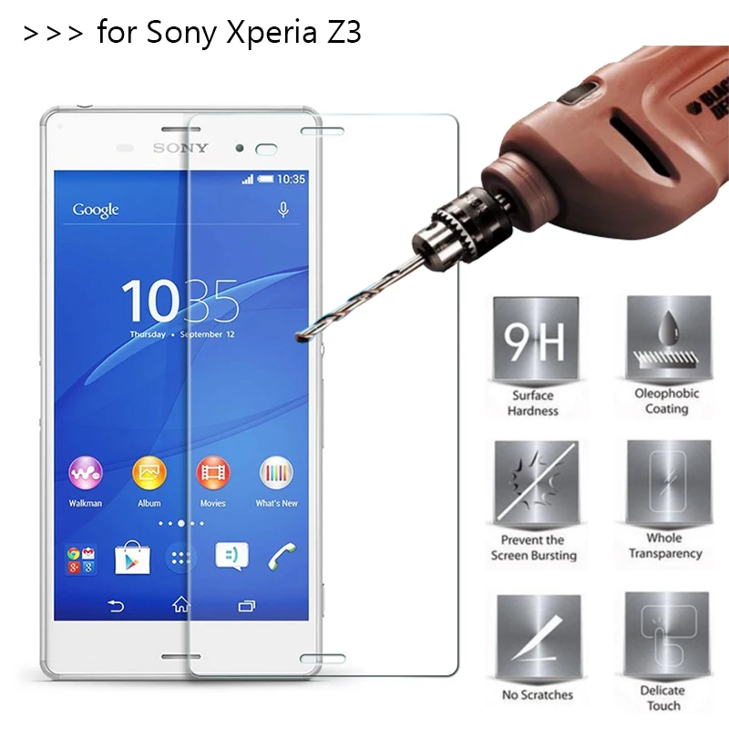 5 шт./лот закаленное Стекло для sony Xperia Z3 D6603 D6653 Экран протектор Защитная пленка |