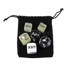 6 PCS Fun Acrilico Dadi Amore Dadi Del Sesso Dadi Erotic Dice Love Game Coppia Giocattolo del Regalo di Trasporto di Goccia